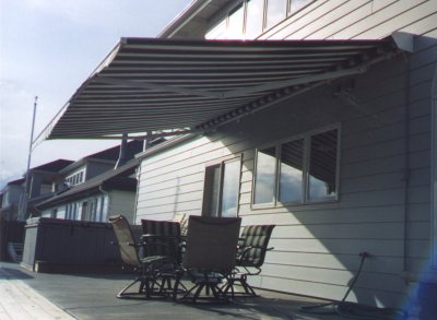 Thumbnail of extended retractable awning