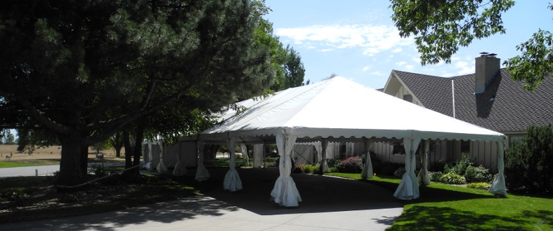 Image of tent used for wedding reception in Valley NE