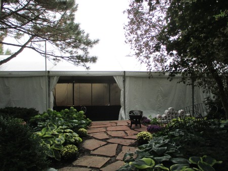 Image of picturesque tent entrance 