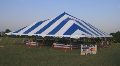 Image of a 60 X 60 Fireworks tent Kansas City area