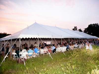Image of Wedding tent rental for a country wedding reception