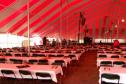 Omaha NE tent rental- red & white festival tent