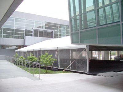 Image of Omaha tent set on the decking