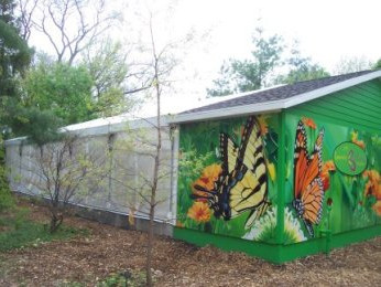 Image of custom made special order tent for buterfly pavillion at Lincoln Childrens zoo