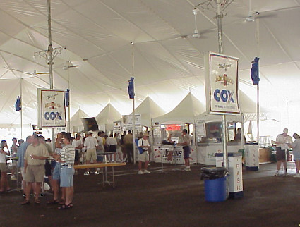 big 86 X 140 white tent rented in Omaha, NE
