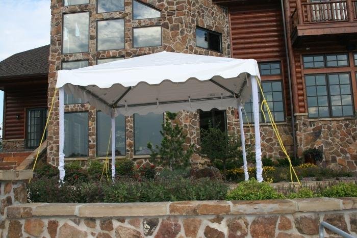 10 X 10 White frame tent at fancy party in Omaha, NE