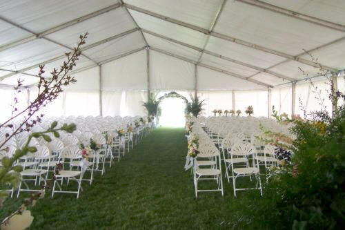 image of clearspan tent decorated without liner