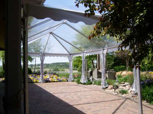 Interior View 20 X 40 Clear Tent set for Omaha NE party.