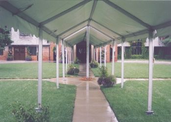 IMAGE of inside of a walkway canopy set at Omaha Country Club