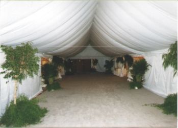 IMAGE of inside of a walkway set for a wedding in Omaha, NE